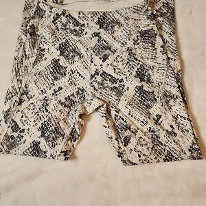 Pink Sport women's size S leggings gray & White print wide waistband